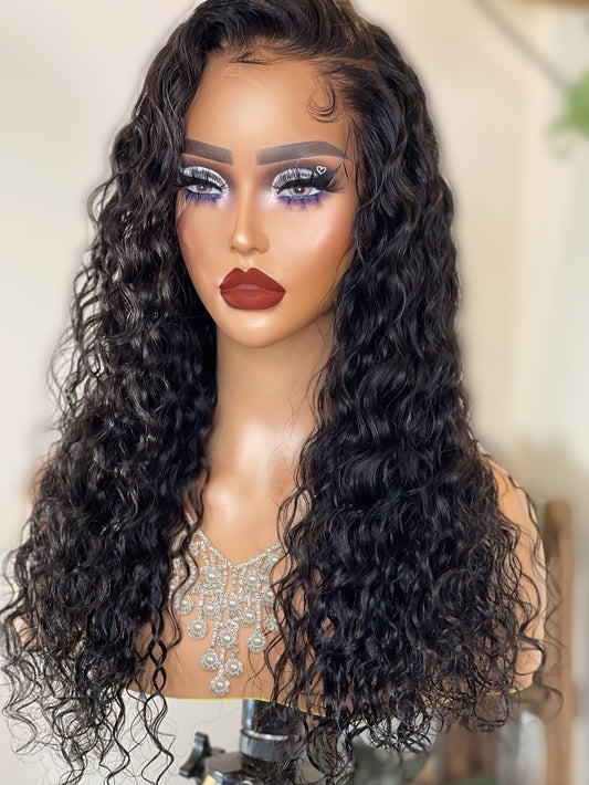 13*4 Lace Front 150% Long Curly Human Hair Wig