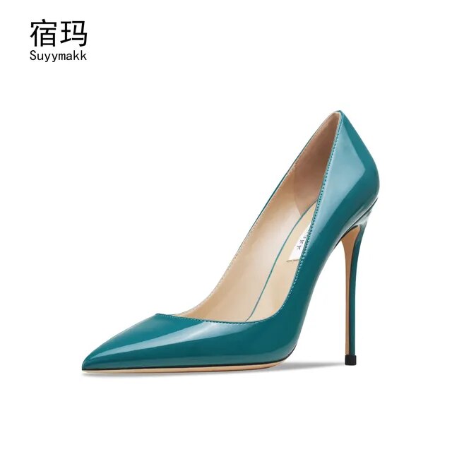 Real Leather Black 2023 Women High Heels Shoes Classics Pumps Party Shoes Ladies Pointed Toe Office Stiletto Sexy Wedding Shoes